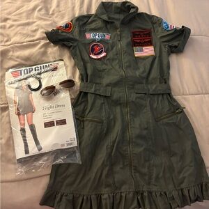 Top Gun Flight Dress with Patches